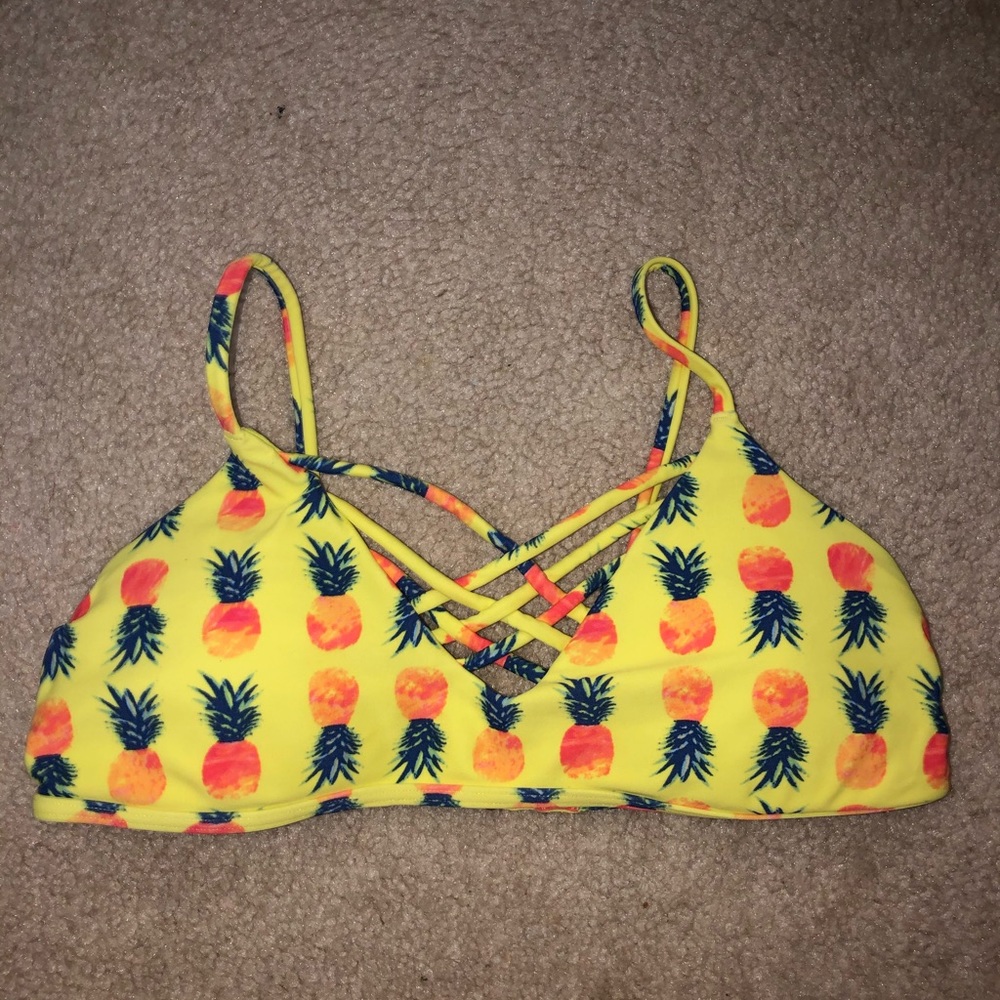 yellow pineapple bikini top